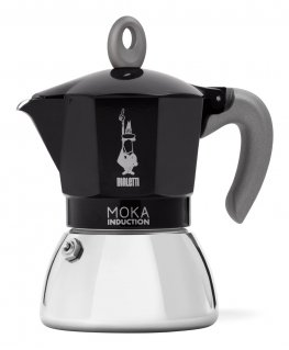 Bialetti Moka Induktion Mokkapannu 0,28 L musta, Hopea