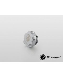 Bitspower Premium G1/4" colio fiksavimo kamštis - blizgus sidabrinis