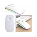 Lean Wireless Ergonomic White Mouse