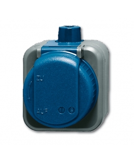 Busch-Jaeger 2083-0-0343 pistorasia CEE 7/3 Sininen, Harmaa