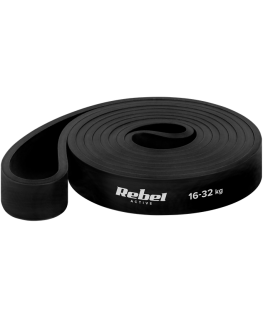 TPE Exercise Band - Power Band PT-3, Black 16-32 kg REBEL ACTIVE
