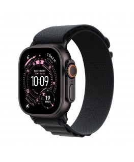 Apple Watch Ultra 3 GPS + Cellular 49mm Black Titanium Case with Black Alpine Loop - Small