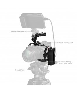 SmallRig 5956 nodalījums kamerām 1/4, 3/8" Melns