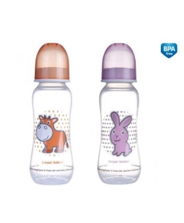 CANPOL BABIES bottle, transparent, 12 months+, 250 ml, 59/200