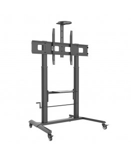 Techly ICA-TR230 multimedialaitteiden kärry ja teline musta Litteä paneeli Multimediakärry