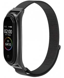 Oem Metalliranneke XIAOMI Mi Band 5 / 6 hopea (02)