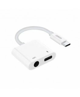 JOYROOM SH-C1 videokaabliadapter USB tüüp-C USB Type-C + 3.5mm Valge