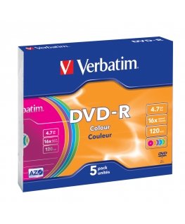 Verbatim DVD-R Colour 4,7 GB 5 pcs