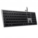 Satechi Slim W3 keyboard Universal USB QWERTY English Aluminium, Black