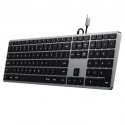 Satechi Slim W3 keyboard Universal USB QWERTY English Aluminium, Black