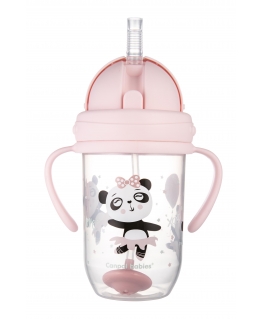 Canpolbabies CANPOL BABIES spill-proof sippy cup with straw EXOTIC ANIMALS, 6m+, 270ml, pink, 56/606_pin