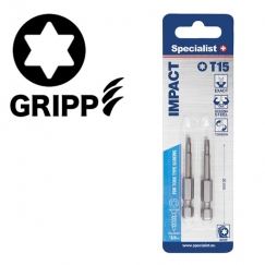 SPECIALIST+ TORX GRIP T15 Bit, 50mm, 2 pcs.