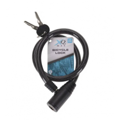 XQMAX AVAINKÄYTTÖINEN SPIRAALILUKKO 0,8x65CM Musta