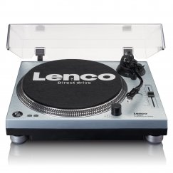Lenco L-3809ME audio turntable Direct drive audio turntable Blue, Metallic Manual