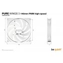 be quiet! Pure Wings 3 140mm PWM high-speed White Computer case Fan 14 cm 1 pc(s) be quiet! Pure Wings 3 140mm PWM high-speed White Computer case Fan 14 cm 1 pc(s)
