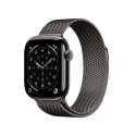 Apple Watch Series 11 GPS + Cellular 42mm Slate Titanium Case with Slate Milanese Loop