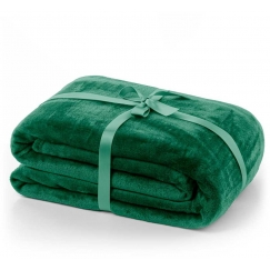 CLASSIC Antklodė MIC, spalva: buteliukas žalia, paprasto stiliaus, klasikinio tipo, medžiaga - tekstilė, mikropluoštas, 70x150.