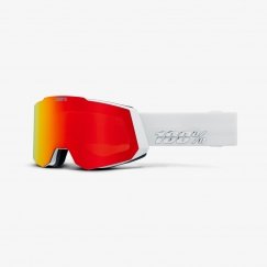 100percent SNOW - SNOWCRAFT brilles balta HiPER sarkanais spogulis