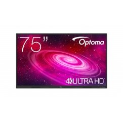 Optoma 1751RK IFPD 75" Projector – interactive touch screen, 4K UHD, 40-point multi-touch, Android 14, 8 GB RAM / 64 GB ROM