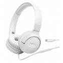 JBL Tune 520C USB-C Headphones Wired Head-band Calls/Music USB Type-C White