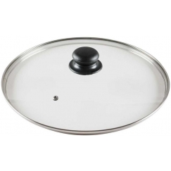 Vilde kaanega, klaasist, kuumuskindel, 30 cm läbimõõduga