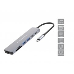 Conceptronic DONN28G Langallinen USB 3.2 Gen 1 (3.1 Gen 1) Type-C Harmaa