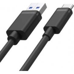USB-USB C -kaapeli 50 cm silikoni musta
