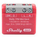 Shelly 1PM Mini Gen4 Smart switch Red