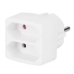 Fuj:tech 2-Piece Power Plug Splitter, White