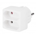 Fuj:tech 2-Piece Power Plug Splitter, White