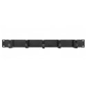 Qoltec 54515 cable organizer Rack Cable holder Black 1 pc(s)