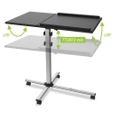 Techly Universal Adjustable Trolley for Notebook Projector, Black Techly Universal Adjustable Trolley for Notebook Projector, Black