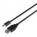 Deltaco USB-230S-LSZH USB cable USB 2.0 3 m USB A USB B Black