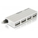 DeLOCK USB 2.0 external 4-port HUB 480 Mbit/s Valge DeLOCK USB 2.0 external 4-port HUB 480 Mbit/s Valge