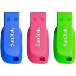 SanDisk Cruzer Blade 16GB USB flash drive USB Type-A 2.0 Blue, Green, Pink