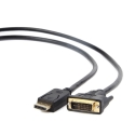 Gembird CC-DPM-DVIM-3M video cable adapter DisplayPort DVI Black Gembird CC-DPM-DVIM-3M video cable adapter DisplayPort DVI Black