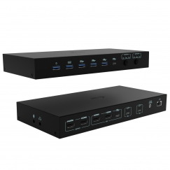 i-tec USB-C KVM Dock PRO for Three Hosts, Dual Video, with 2x Power Delivery, max 92W