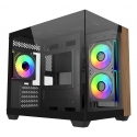 Cooler Master Elite 481 Wood Mini Tower musta