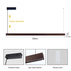 Immax NEO-MADEIRA Walnut wood linear 202cm44W on Tuya cable WIFI BEACON CCT dimmable