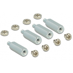 DeLOCK 18214 mounting kit Silver, Stainless steel