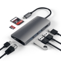 Satechi Multi-Port Adapter V2 Dock st. USB 3.2 Gen 1 (3.1 Gen 1) Type-C Pelēks