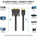 Vention ABFBJ video cable adapter 5 m HDMI Type A (Standard) DVI Black