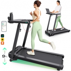 Urevo Treadmill with built-in work and exercise desk Foldi 3S