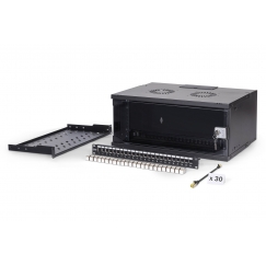 Digitus DN-49201-SET püstik 4U Seinale monteeritav riiul Must