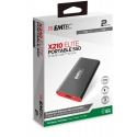 Emtec X210 ELITE 2 TB USB Type-C 3.2 Gen 2 (3.1 Gen 2) Musta, Punainen