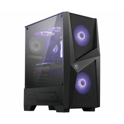 MSI MAG Forge 100M Midi Tower Melns, Caurspīdīgs