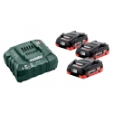 Metabo BASIC SET 3 X LIHD 4.0 AH Akku- ja laturisetti