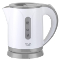 Adler AD 1371G electric kettle 0.8 L 800 W White, Grey