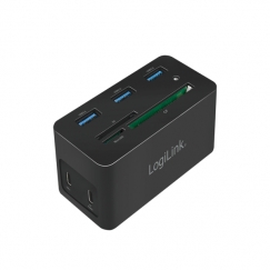 LogiLink UA0370 laptop dock/port replicator Wired USB 3.2 Gen 1 (3.1 Gen 1) Type-C Black