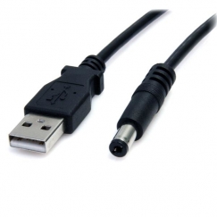 StarTech.com USB2TYPEM кабель питания Черный 0,9 m USB A Barrel type M